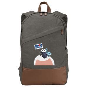 Mike Pence Fly on Head Vote Biden Harris Debate Cotton Canvas Backpack