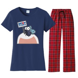 Mike Pence Fly on Head Vote Biden Harris Debate Women's Flannel Pajama Set