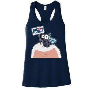 Mike Pence Fly on Head Vote Biden Harris Debate Women's Racerback Tank