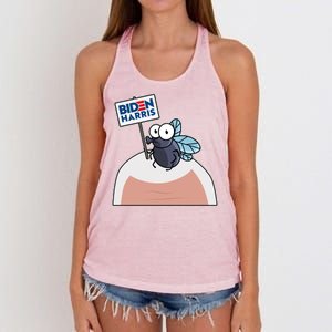 Mike Pence Fly on Head Vote Biden Harris Debate Women's Knotted Racerback Tank