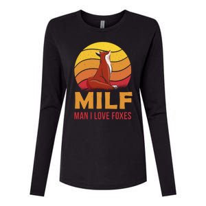 Man I Love Foxes MILF Funny Womens Cotton Relaxed Long Sleeve T-Shirt