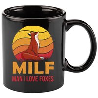 Man I Love Foxes MILF Funny 11oz C Handle Ceramic Mug