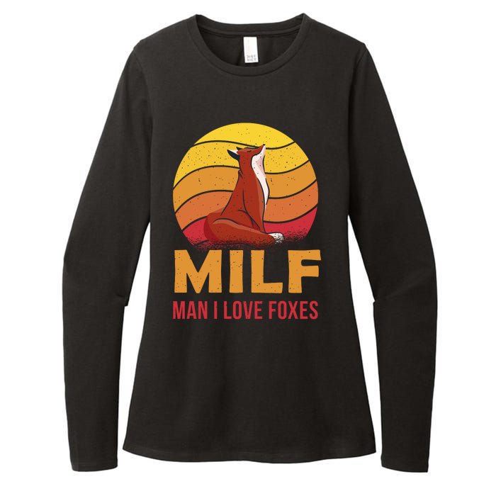 Man I Love Foxes MILF Funny Womens CVC Long Sleeve Shirt