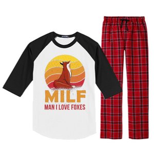 Man I Love Foxes MILF Funny Raglan Sleeve Pajama Set