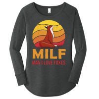 Man I Love Foxes MILF Funny Women's Perfect Tri Tunic Long Sleeve Shirt