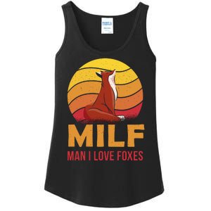 Man I Love Foxes MILF Funny Ladies Essential Tank