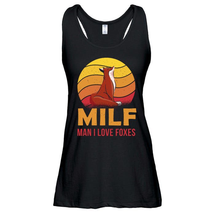 Man I Love Foxes MILF Funny Ladies Essential Flowy Tank