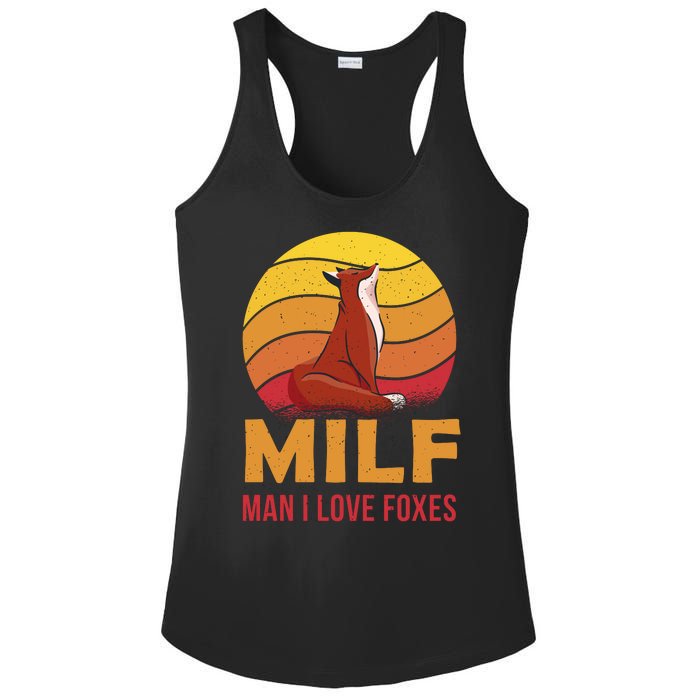 Man I Love Foxes MILF Funny Ladies PosiCharge Competitor Racerback Tank