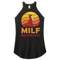 Man I Love Foxes MILF Funny Women's Perfect Tri Rocker Tank