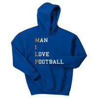 Milf I Love Football Hilarious Adult Acronym Joke Gift Great Gift Kids Hoodie