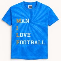 Milf I Love Football Hilarious Adult Acronym Joke Gift Great Gift Kids Tie-Dye T-Shirt