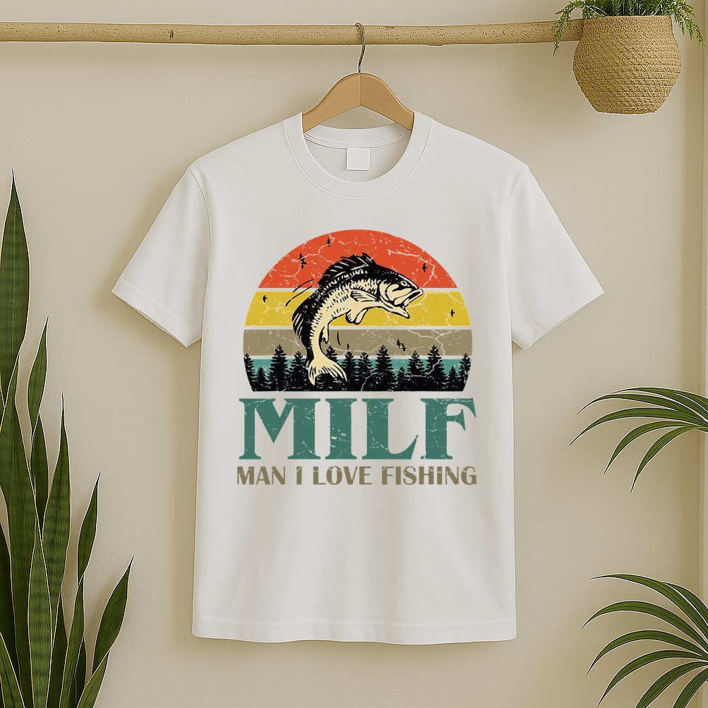 Man I Love Fishing Funny T-Shirt
