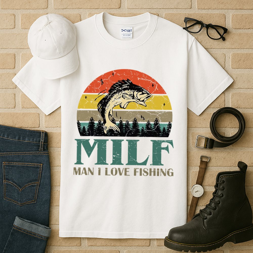 Man I Love Fishing Funny Tall T-Shirt