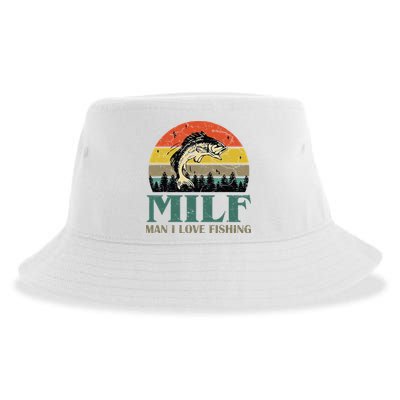 Man I Love Fishing Funny Sustainable Bucket Hat