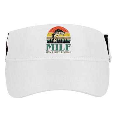 Man I Love Fishing Funny Adult Drive Performance Visor