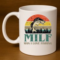 Man I Love Fishing Funny 11oz C Handle Ceramic Mug