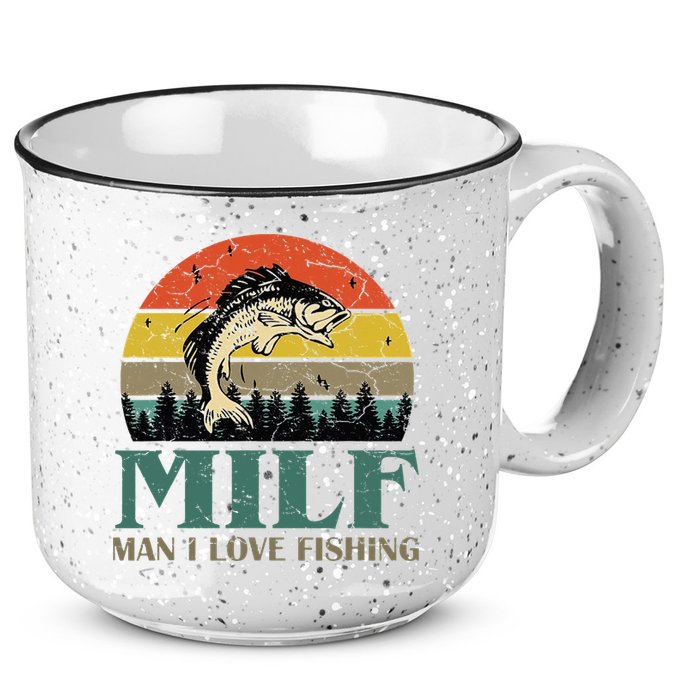 Man I Love Fishing Funny 15oz Campfire Ceramic Mug