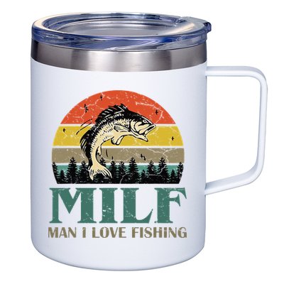 Man I Love Fishing Funny 12oz Stainless Steel Coffee Mug