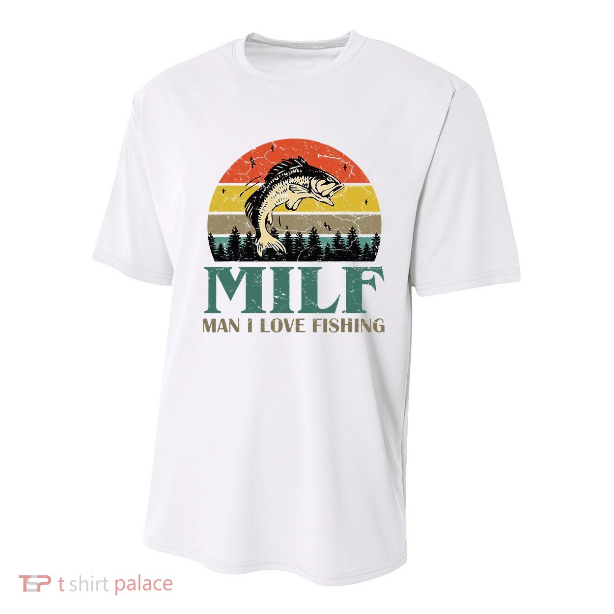 Man I Love Fishing Funny Youth Performance Sprint T-Shirt