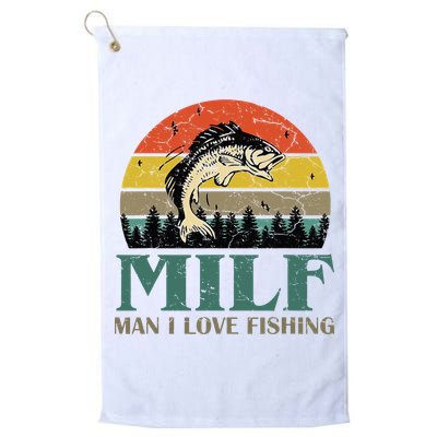 Man I Love Fishing Funny Golf Towel