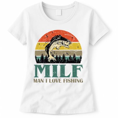 Man I Love Fishing Funny Womens T-Shirt