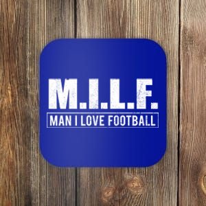 Milf I Love Football Humorous Adult Acronym Gift Coaster