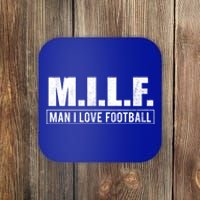 Milf I Love Football Humorous Adult Acronym Gift Coaster