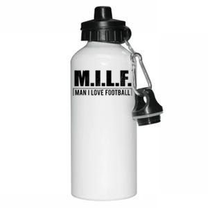 Milf I Love Football Humorous Adult Acronym Gift Aluminum Water Bottle