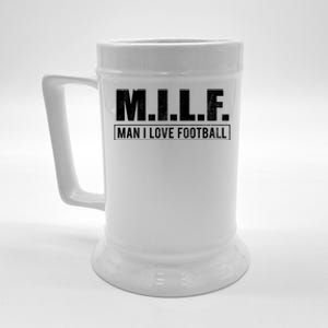 Milf I Love Football Humorous Adult Acronym Gift Beer Stein