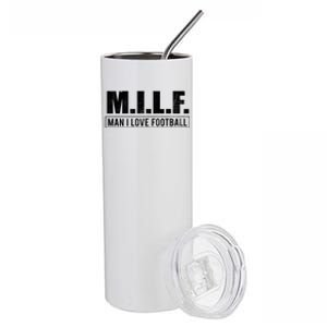 Milf I Love Football Humorous Adult Acronym Gift Stainless Steel Tumbler