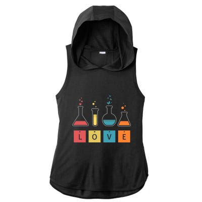 Man I Love Science Chemistry Set Ladies PosiCharge Tri-Blend Wicking Draft Hoodie Tank