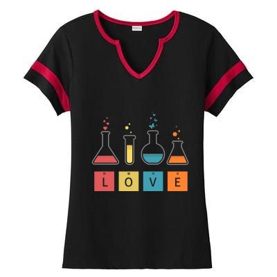 Man I Love Science Chemistry Set Ladies Halftime Notch Neck Tee