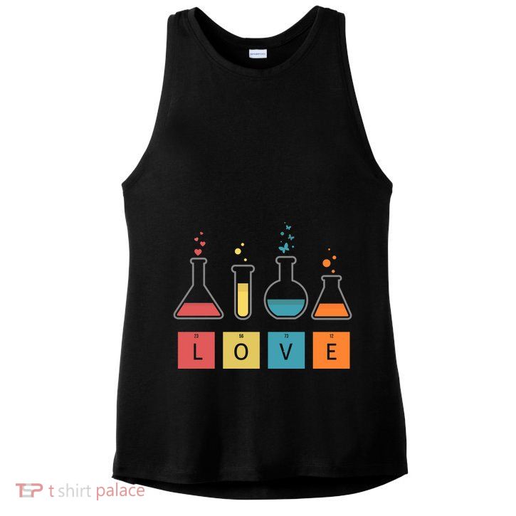 Man I Love Science Chemistry Set Ladies PosiCharge Tri-Blend Wicking Tank