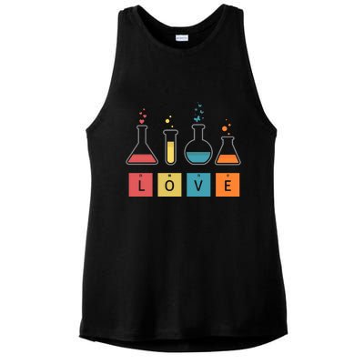 Man I Love Science Chemistry Set Ladies PosiCharge Tri-Blend Wicking Tank