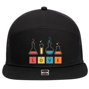 Man I Love Science Chemistry Set 7 Panel Mesh Trucker Snapback Hat