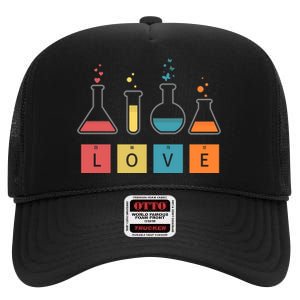 Man I Love Science Chemistry Set High Crown Mesh Back Trucker Hat