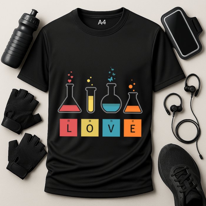 Man I Love Science Chemistry Set Cooling Performance Crew T-Shirt