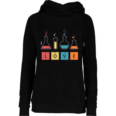 Man I Love Science Chemistry Set Womens Funnel Neck Pullover Hood