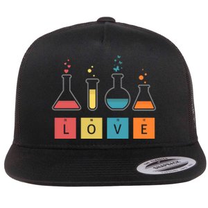 Man I Love Science Chemistry Set Flat Bill Trucker Hat