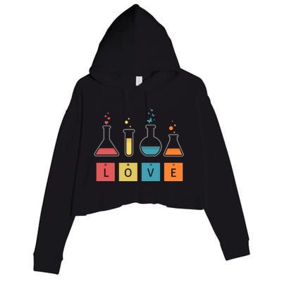 Man I Love Science Chemistry Set Crop Fleece Hoodie