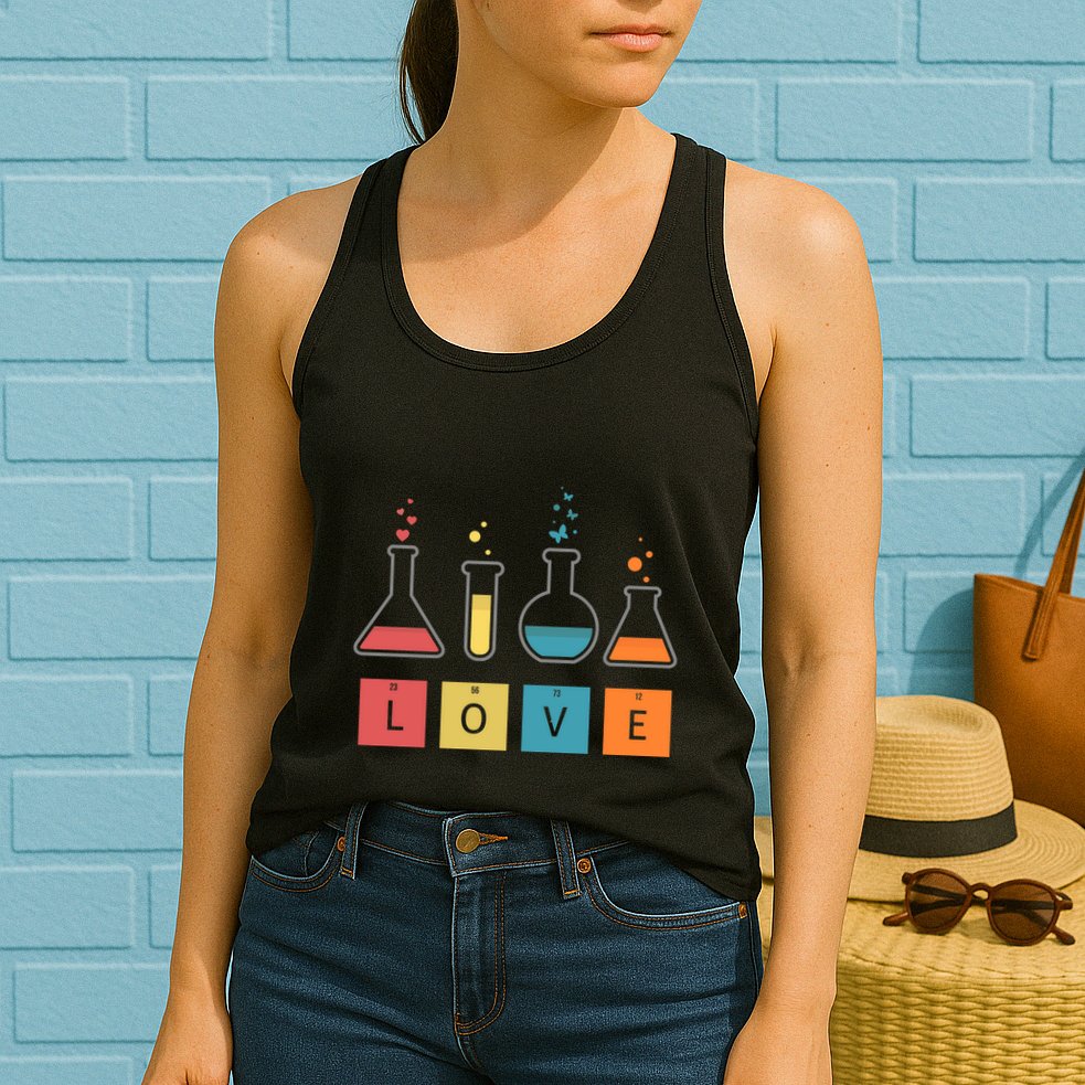 Man I Love Science Chemistry Set Womens Tank Top