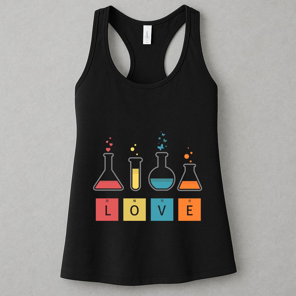 Man I Love Science Chemistry Set Womens Tank Top