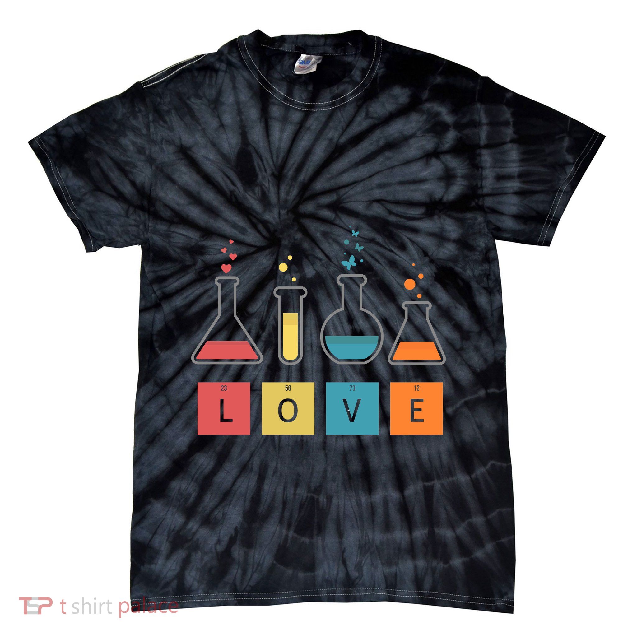 Man I Love Science Chemistry Set Tie-Dye T-Shirt