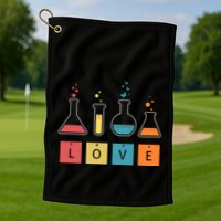 Man I Love Science Chemistry Set Golf Towel