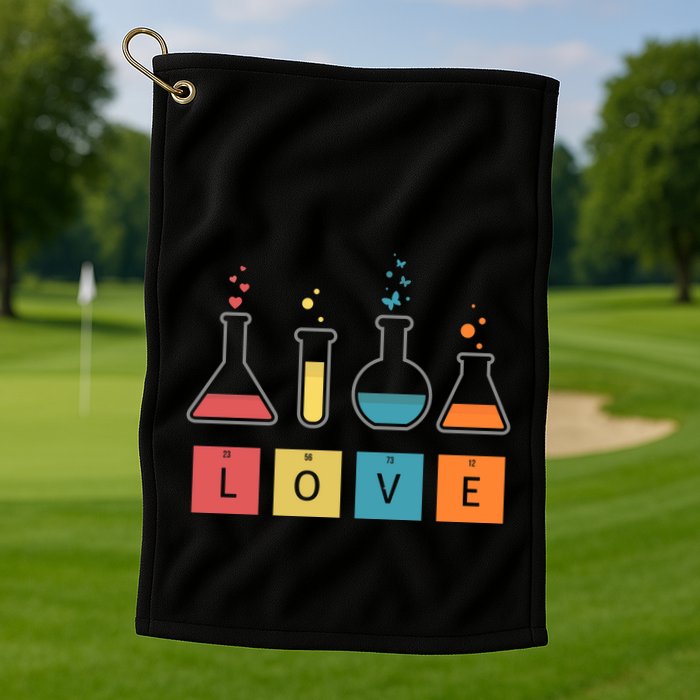 Man I Love Science Chemistry Set Golf Towel