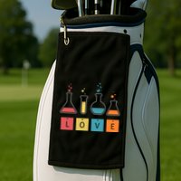 Man I Love Science Chemistry Set Golf Towel