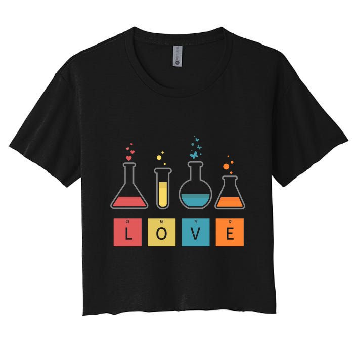 Man I Love Science Chemistry Set Women's Crop Top Tee