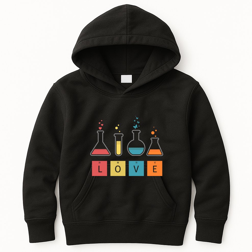 Man I Love Science Chemistry Set Kids Hoodie