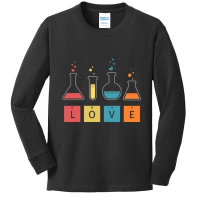 Man I Love Science Chemistry Set Kids Long Sleeve Shirt