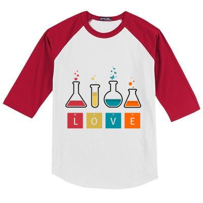 Man I Love Science Chemistry Set Kids Colorblock Raglan Jersey